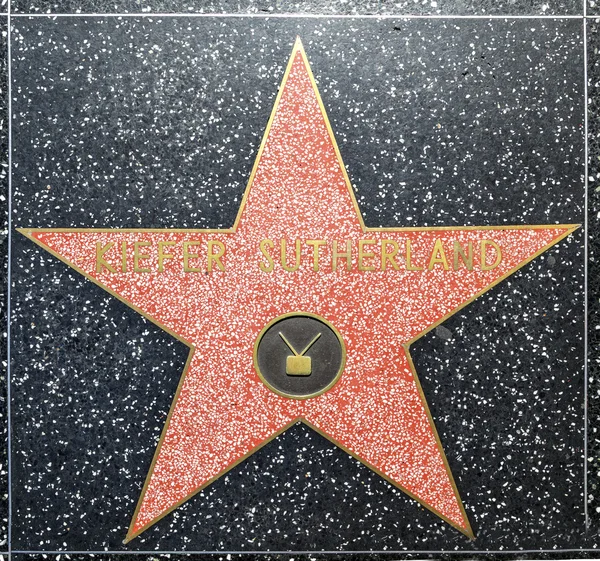 Kiefer sutherlands ster op hollywood wandeling van roem — Stockfoto