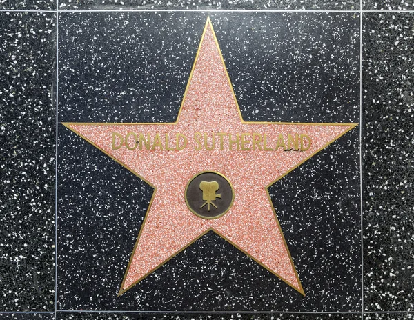 Дональд Sutherlands зірка на Голлівудська Алея слави — стокове фото