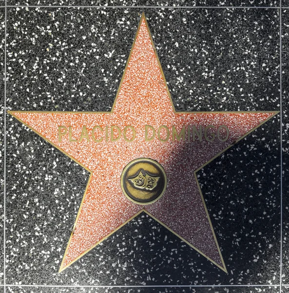 Placido domingos hvězda na Hollywoodském chodníku slávy — Stock fotografie