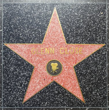 Glenn Closes star on Hollywood Walk of Fame clipart