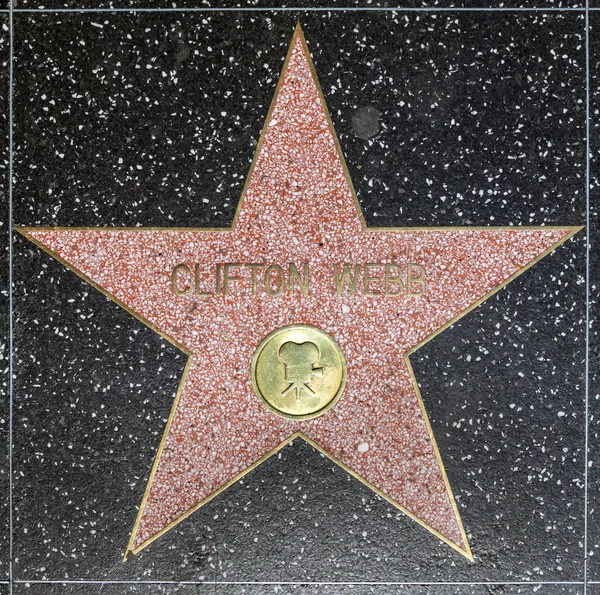 Clifton Webbs estrela na Calçada da Fama de Hollywood — Fotografia de Stock