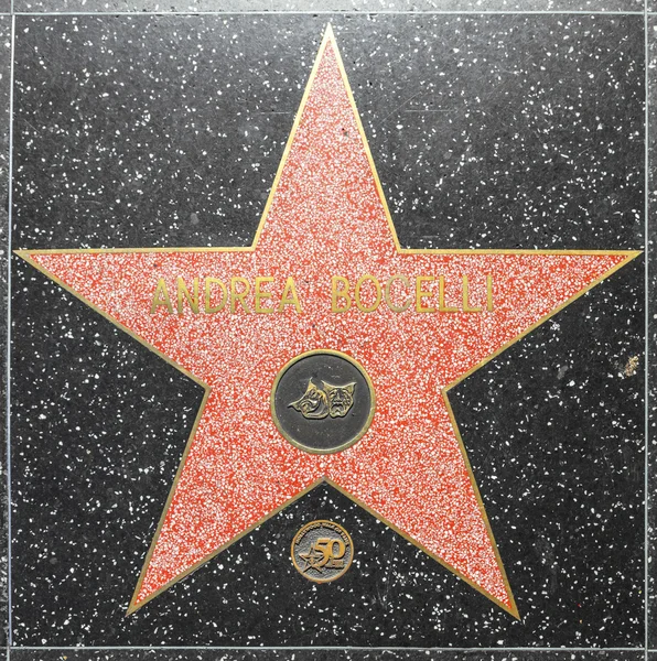 Ανδρέα bocellis αστέρι στο hollywood με τα πόδια της φήμης — Φωτογραφία Αρχείου