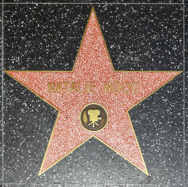 Natalie lesy hvězdu na Hollywoodském chodníku slávy — Stock fotografie