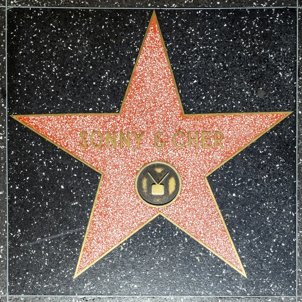 Sonny & chers csillag, a hollywood walk of fame — Stock Fotó