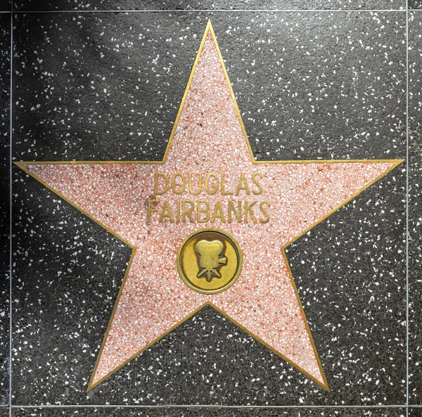Дуглас Фербенкса зірка на Голлівудська Алея слави — стокове фото