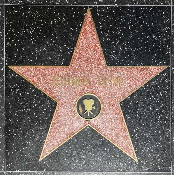Джонні Depps зірка на Голлівудська Алея слави — стокове фото