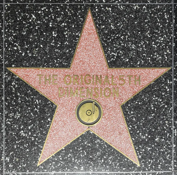 The original 5th dimensions star on Hollywood Walk of Fame — Stock Photo, Image