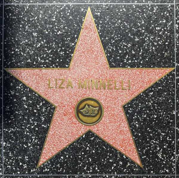 莉莎 minnellis 明星上的名望好莱坞步行 — 图库照片