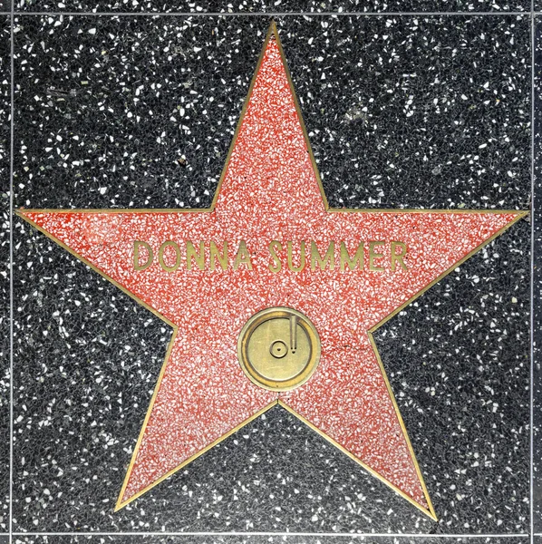 Donna summers hvězdu na Hollywoodském chodníku slávy — Stock fotografie