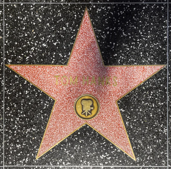 汤姆 · 汉克斯明星上的名望好莱坞步行 — 图库照片