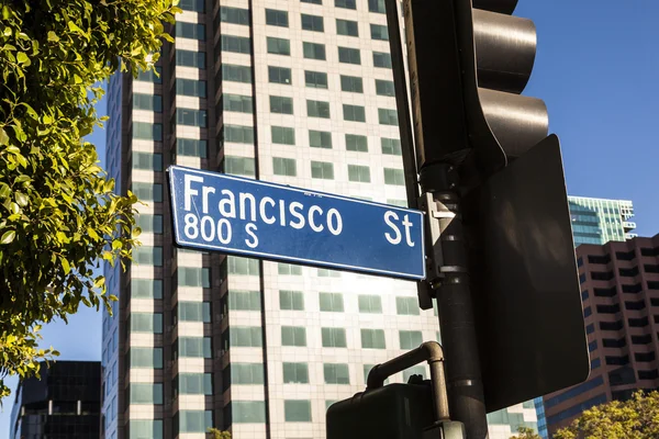 Panneau de rue Francisco rue à Hollywood — Photo