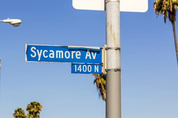 Sokak tabelası çınar av Hollywood — Stok fotoğraf