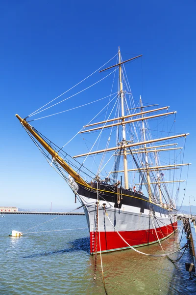 Jahrgang 1886 Segelschiff, balclutha auf der öffentlichen Ausstellung in san fr — Stockfoto