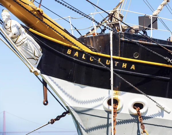 Vintage 1886 sailing ship, Balclutha on public display at San Fr — Stock Photo, Image