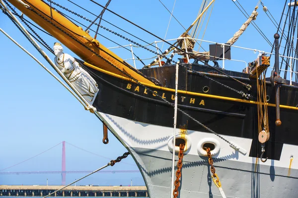 ヴィンテージ 1886年帆船、サン公共展示バルクルーサ fr — ストック写真