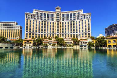 Luxury hotel Bellagio in Las Vegas clipart