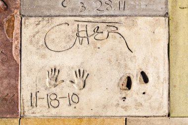 cher el beton Chi hollywood Bulvarı'ndaki izleri