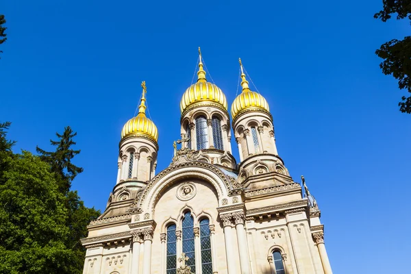 俄罗斯东正教教堂威斯巴登，德国 — 图库照片