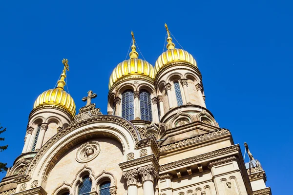 Ruské pravoslavné kapli wiesbaden, Německo — Stock fotografie