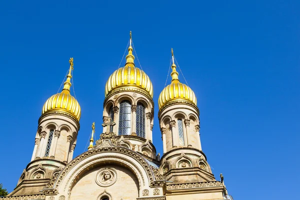 Russische orthodoxe kapel wiesbaden, Duitsland — Stockfoto