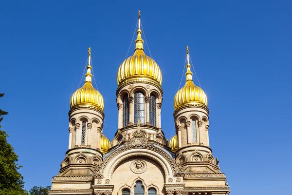 俄罗斯东正教教堂威斯巴登，德国 — 图库照片