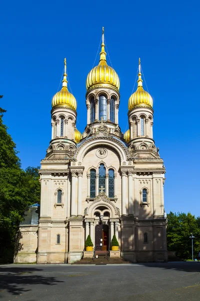 Rosyjska prawosławna kaplica wiesbaden, Niemcy — Zdjęcie stockowe
