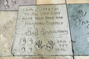 el izleri, sid grauman beton hollywood Bulvarı'ndaki