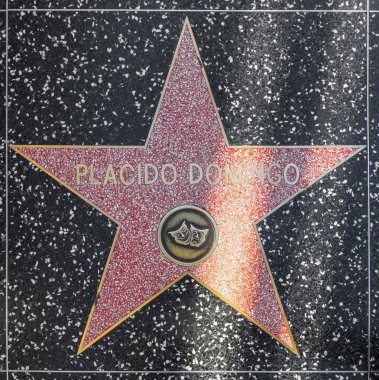 Placido domingos hollywood Şöhret Kaldırımı yıldız.