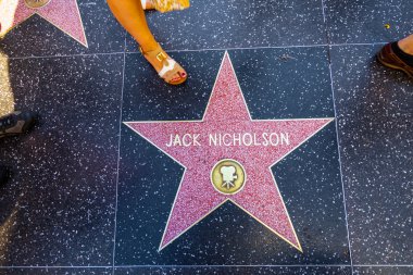 Jack Nicholsons star on Hollywood Walk of Fame clipart