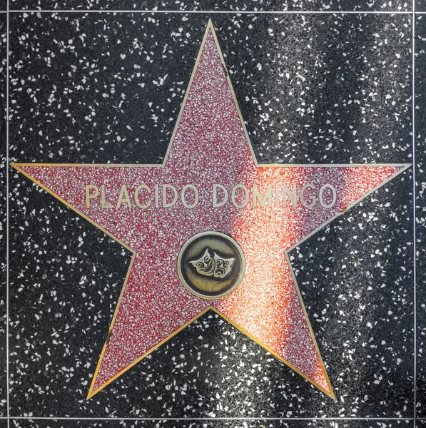 Placido domingos hvězda na Hollywoodském chodníku slávy — Stock fotografie