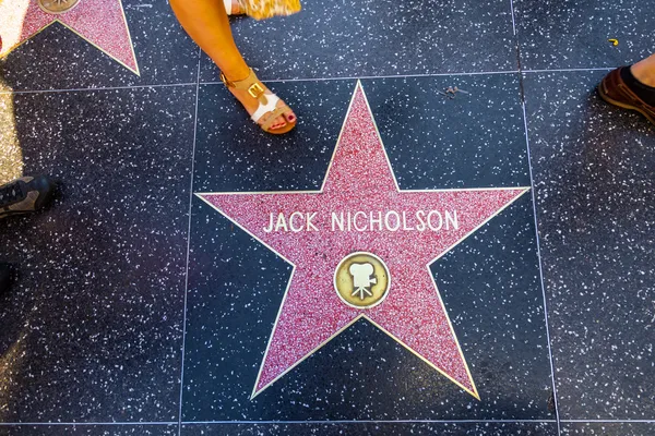 할리우드 명예의 거리에 잭 Nicholsons 스타 — 스톡 사진