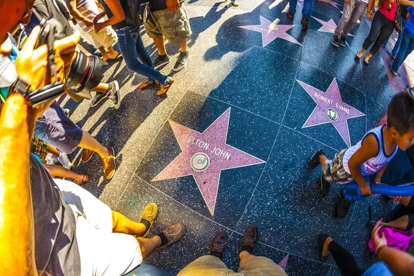 Елтона Джона зірка на Голлівудська Алея слави — стокове фото