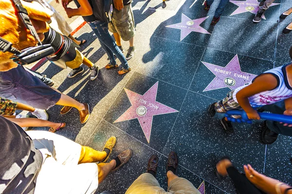 Elton Johns stjerne på Hollywood Walk of Fame - Stock-foto