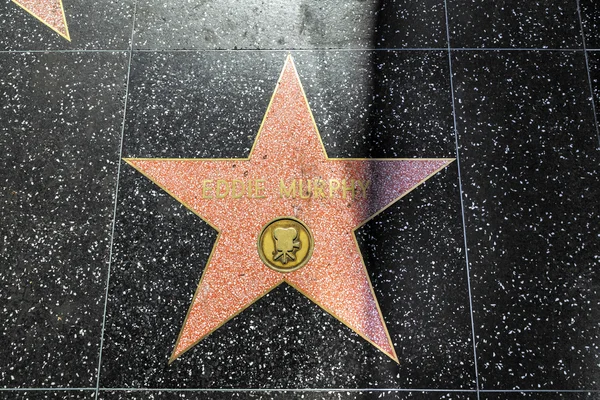 Едді Murphys зірка на Голлівудська Алея слави — стокове фото