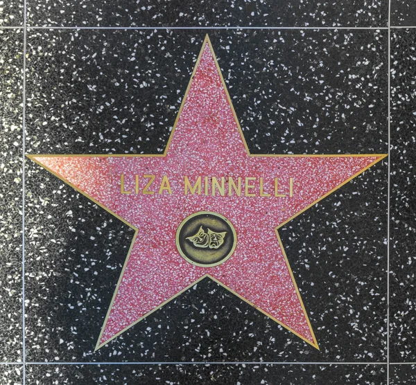 Liza Minellis estrela na Calçada da Fama de Hollywood — Fotografia de Stock