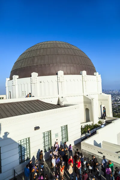 Visit the observatory in Griffith park — Stock Photo, Image
