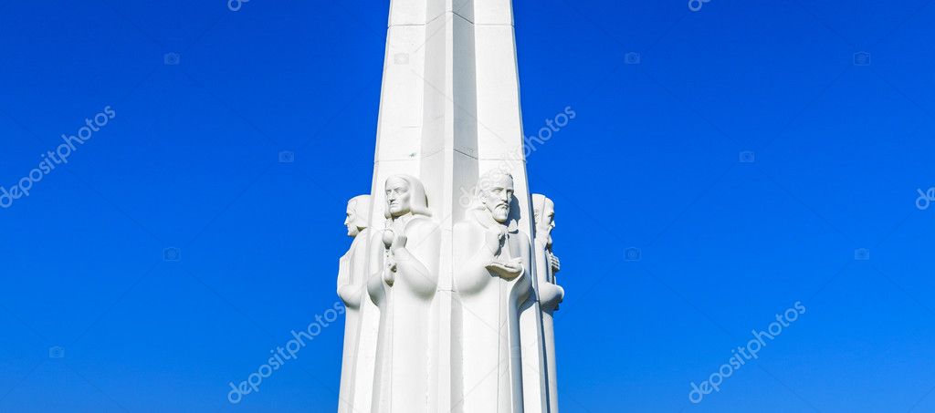 Astronomers monument at the Griffith Observatory in Los Angeles,