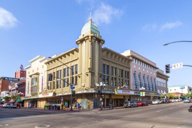 Facade of historic theater Gaslamp 15 clipart