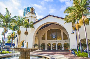 Historic Union Station in San Diego clipart