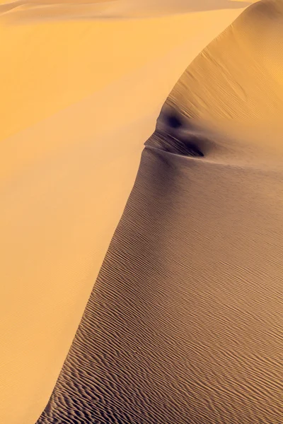 Pasir gundukan saat matahari terbit di padang pasir — Stok Foto