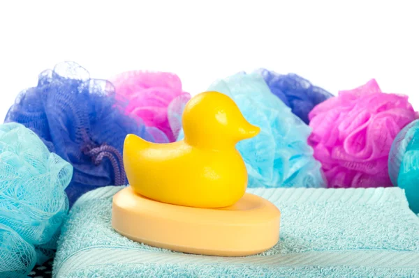 Sárga kacsa szappan — Stock Fotó