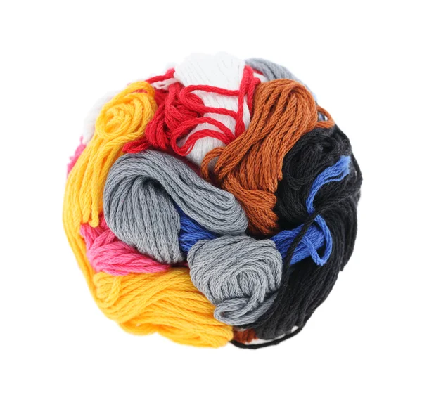 Koule barevná vlákna — Stock fotografie
