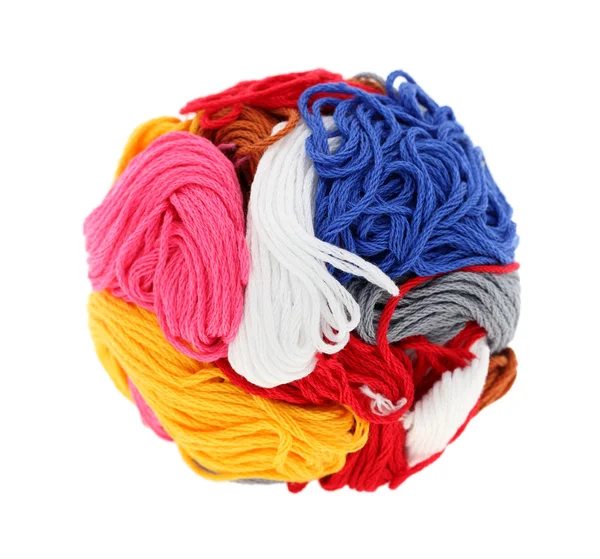 Ball of colorful thread — Stock Photo, Image
