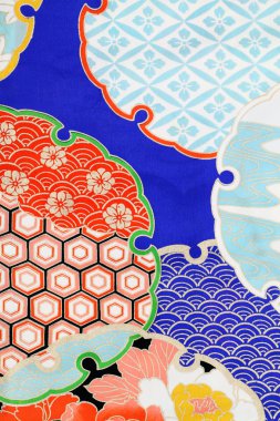 Pattern of japanese kimono clipart