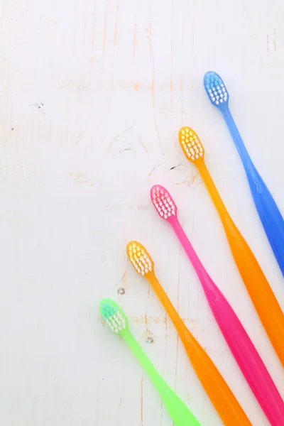Renkli diş fırçaları — Stok fotoğraf