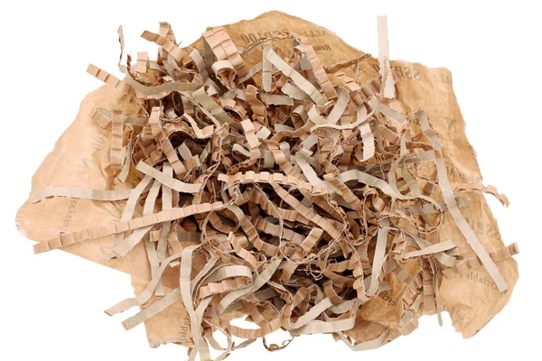 Shredded brown paper — Stock Photo, Image