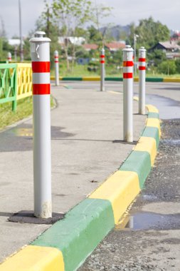 Sidewalk bollards clipart