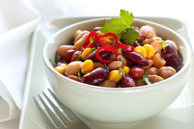 Bean and Corn Salad with Chili clipart