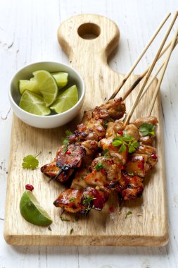 Chicken Kebabs with Lime and Chili clipart