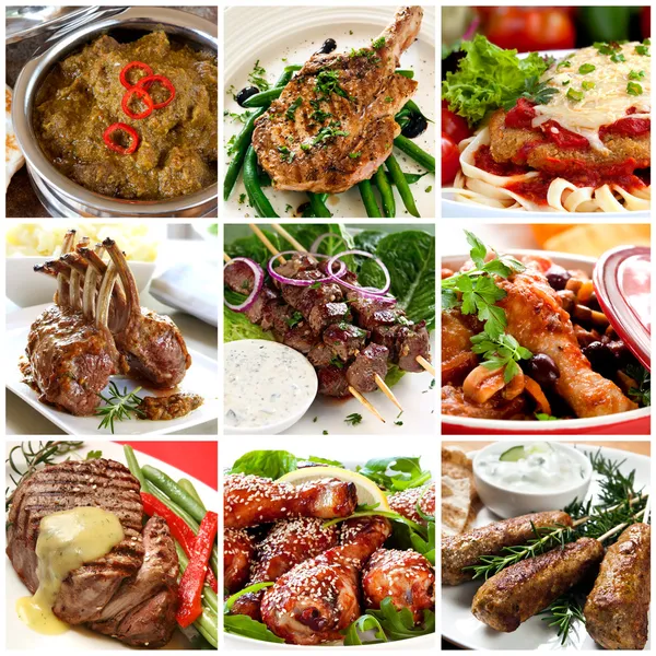 Meat Meals Collection — Stock Photo, Image